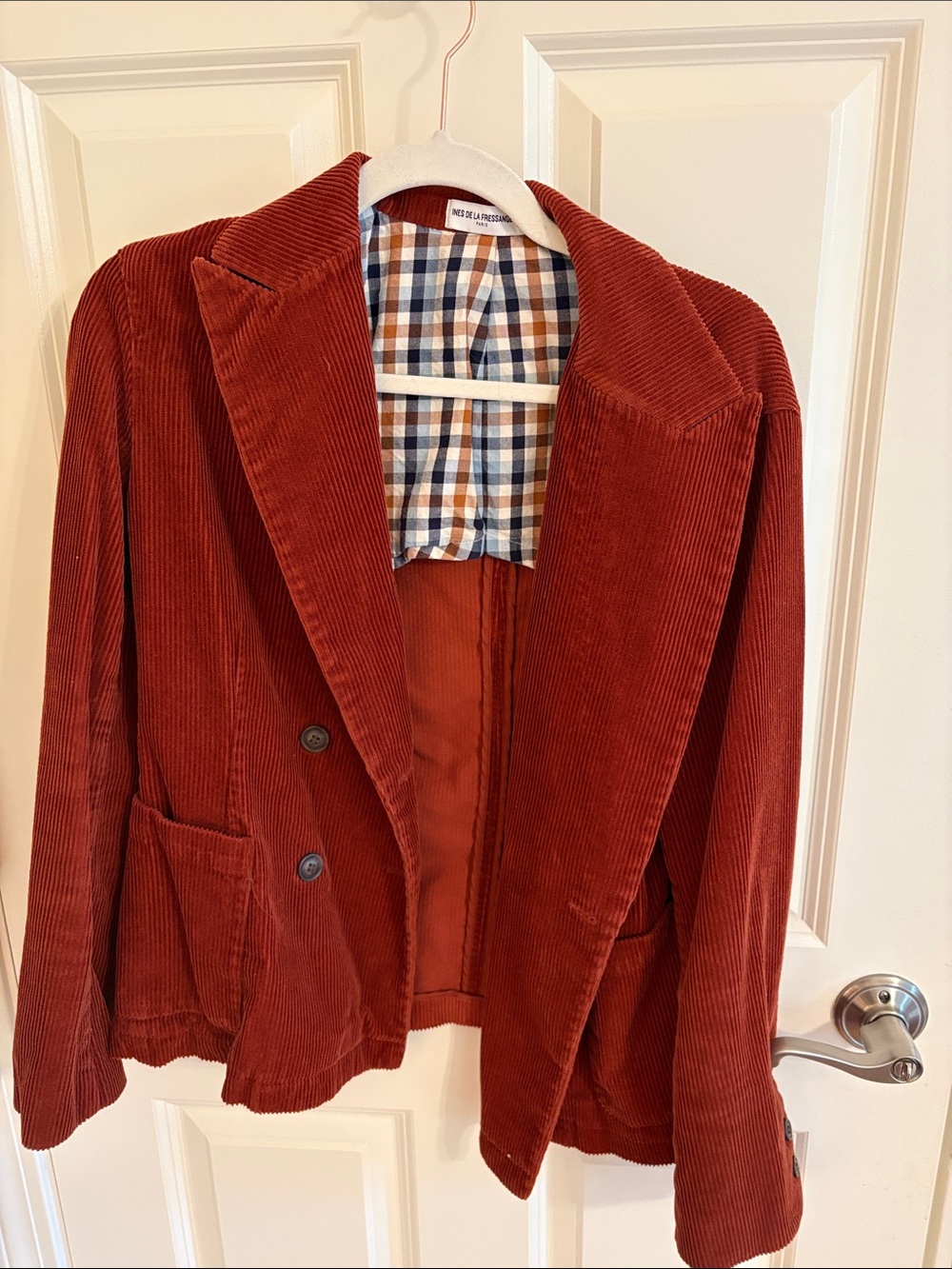 Uniqlo Rust Corduroy Blazer Jacket
